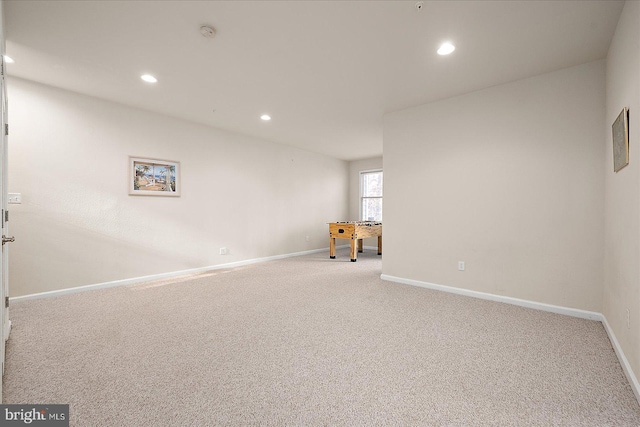 interior space with light colored carpet