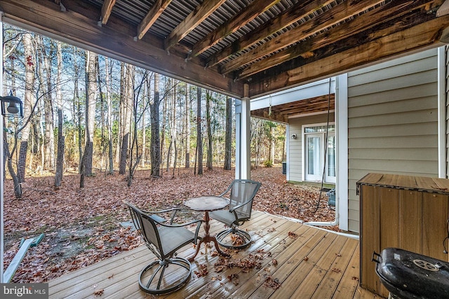 view of wooden deck