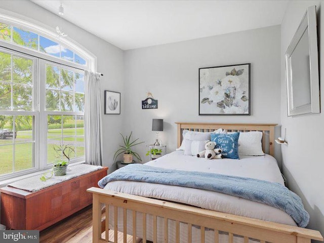 bedroom featuring hardwood / wood-style floors