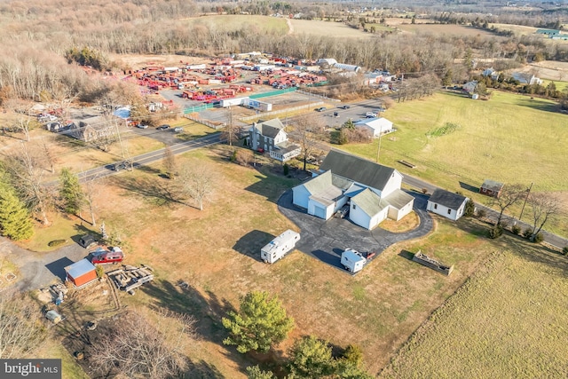 drone / aerial view featuring a rural view