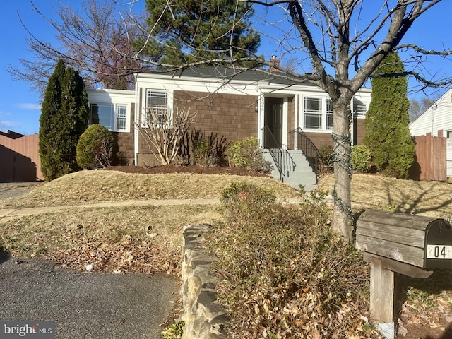 view of front of home