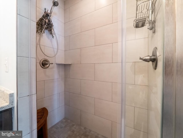 bathroom featuring walk in shower