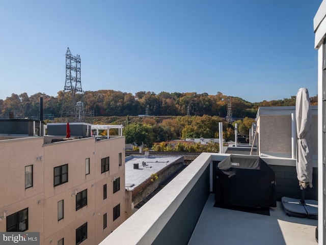 balcony with area for grilling