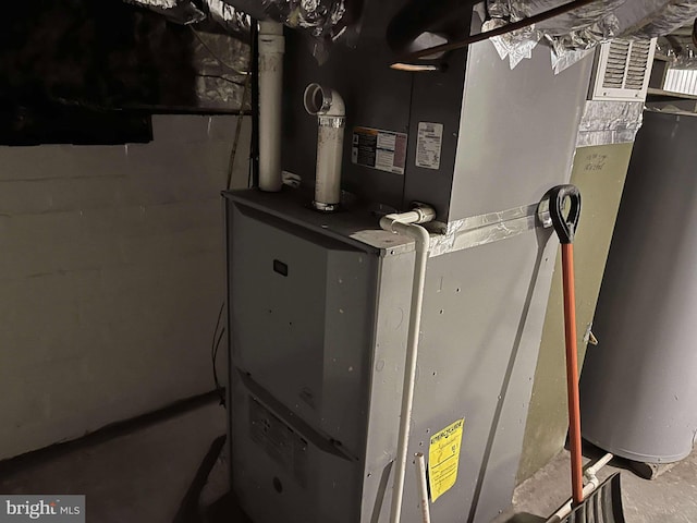 utilities with heating unit and water heater