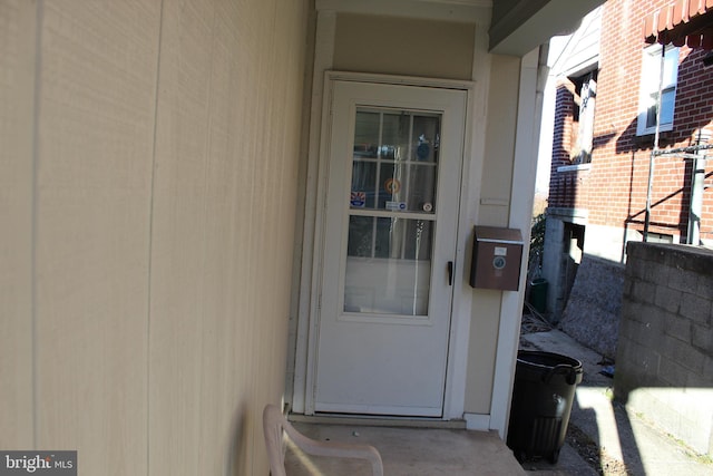 view of doorway to property