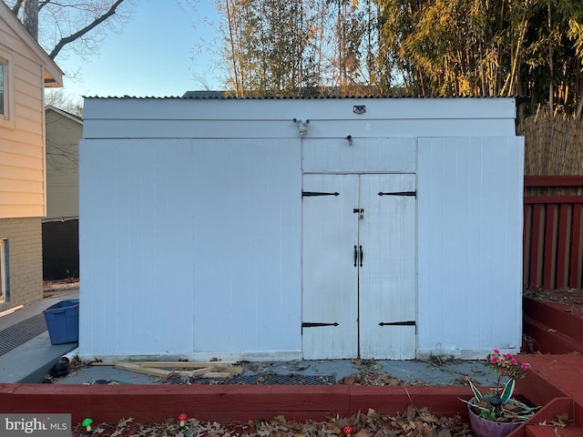 view of outbuilding