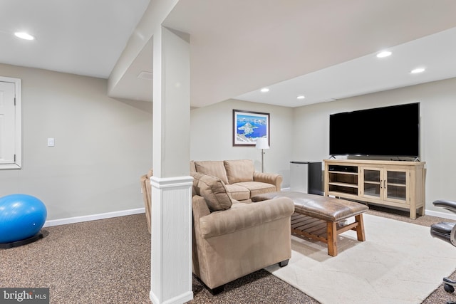 view of carpeted living room