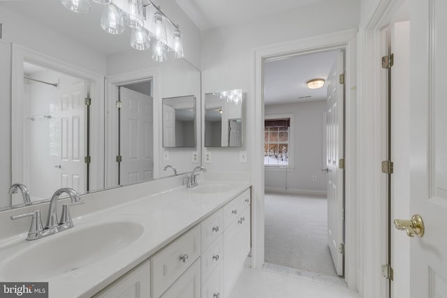 bathroom featuring vanity