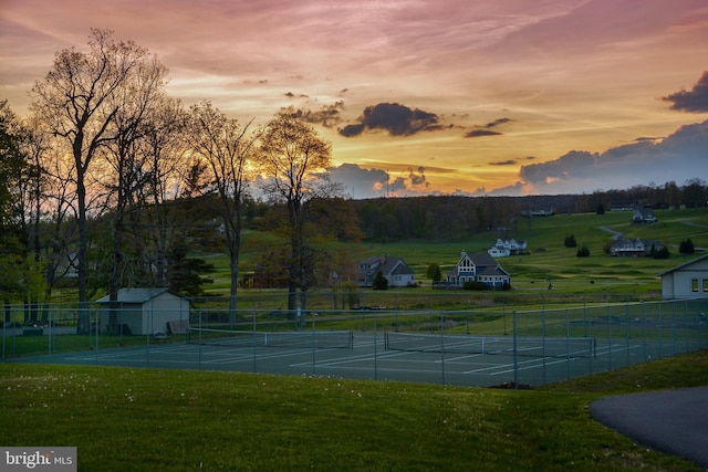 view of tennis court