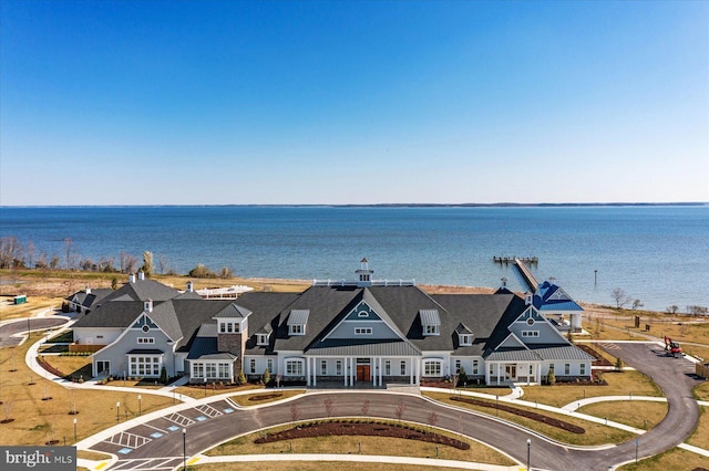 property view of water with a residential view