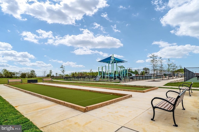 surrounding community with a playground