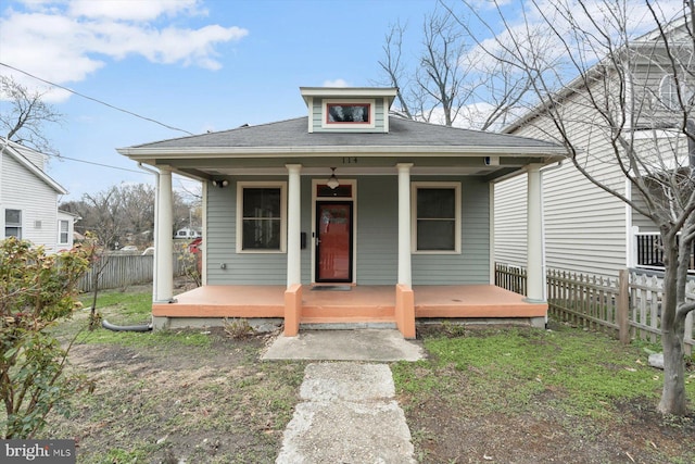 bungalow-style house featuring a porch