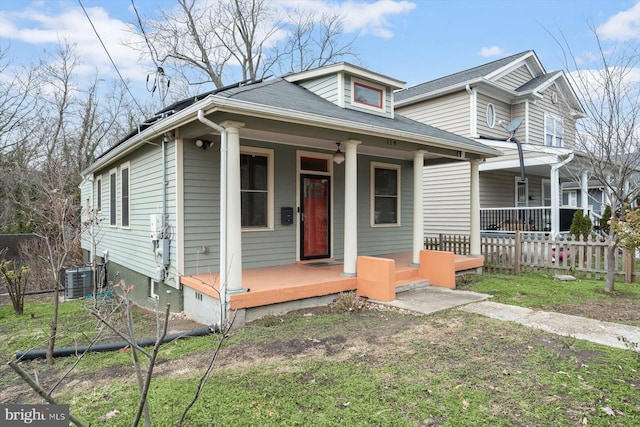 bungalow-style home with a porch