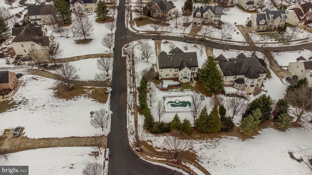 view of snowy aerial view