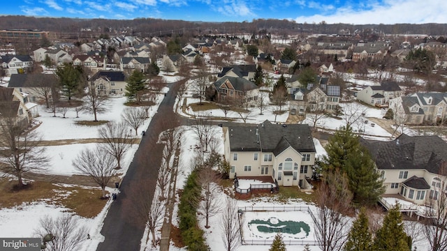 view of snowy aerial view