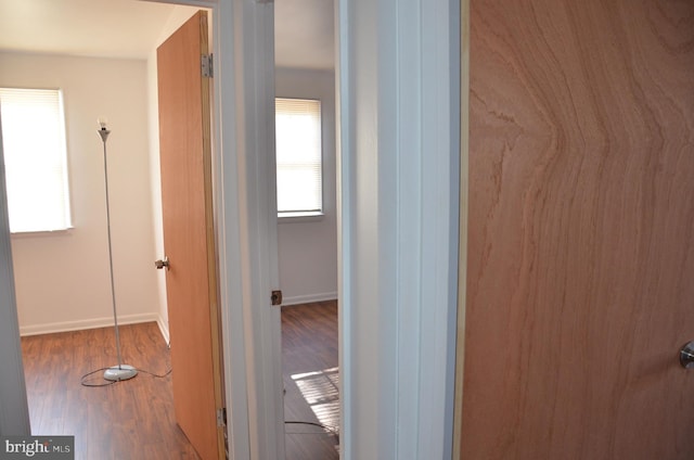 hall featuring hardwood / wood-style floors