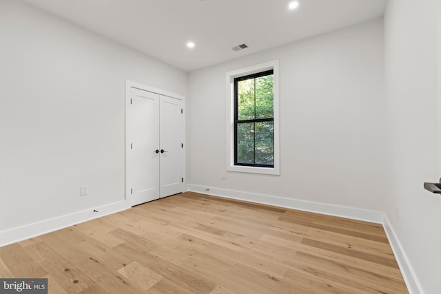 8206 Grubb Rd, Chevy Chase, MD 20815 - unfurnished room featuring light wood-style floors, recessed lighting, and baseboards