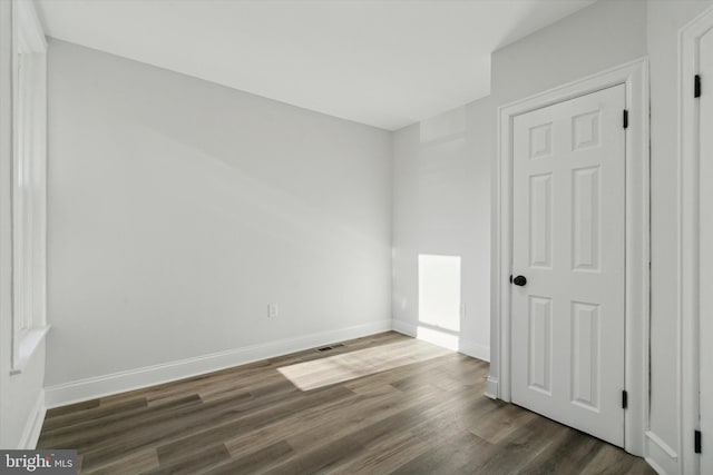 interior space featuring dark hardwood / wood-style floors