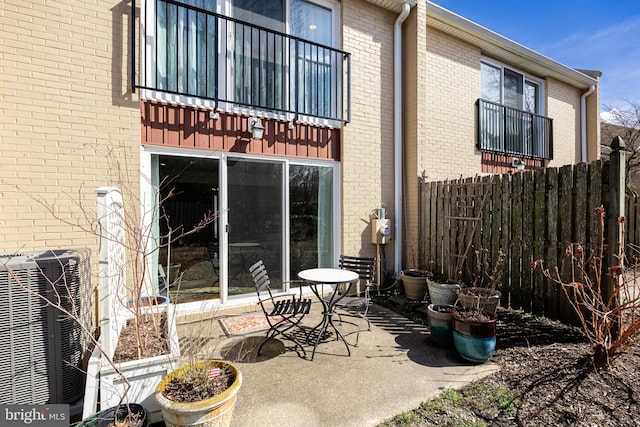 exterior space featuring a patio and central AC unit