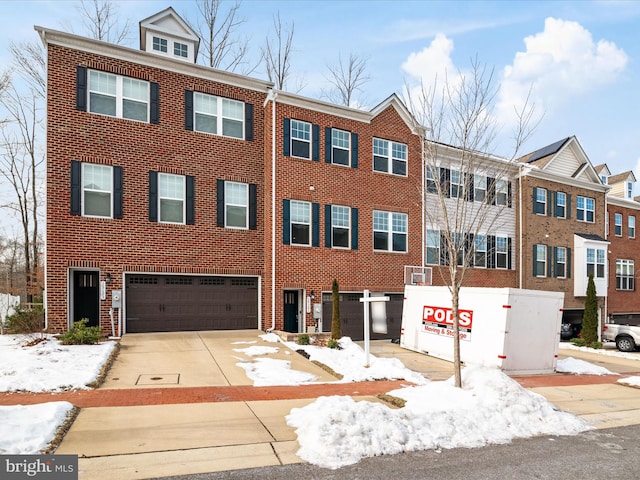 view of property with a garage