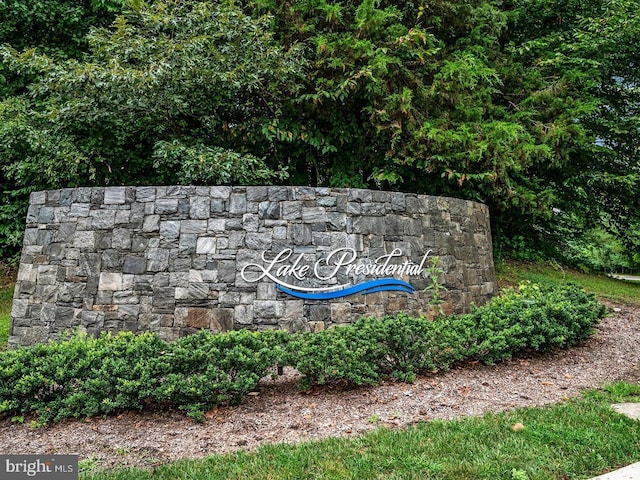 view of community sign