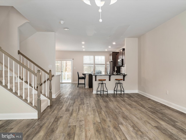 interior space with wood-type flooring