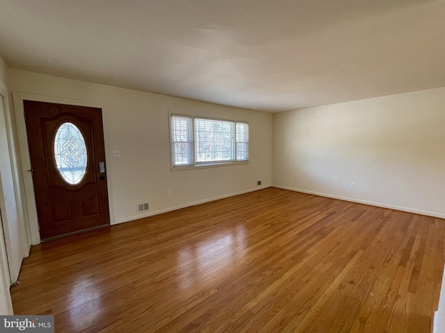 foyer entrance featuring light hardwood / wood-style floors