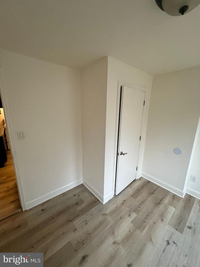 interior space with light hardwood / wood-style flooring