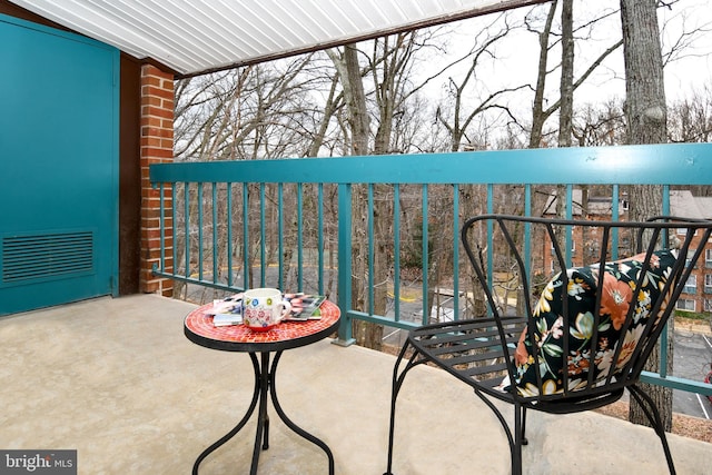 balcony with visible vents