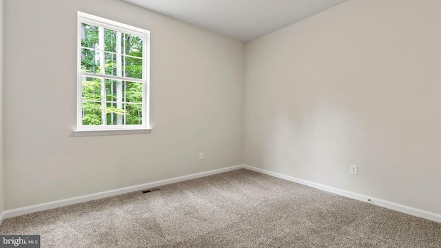 view of carpeted empty room