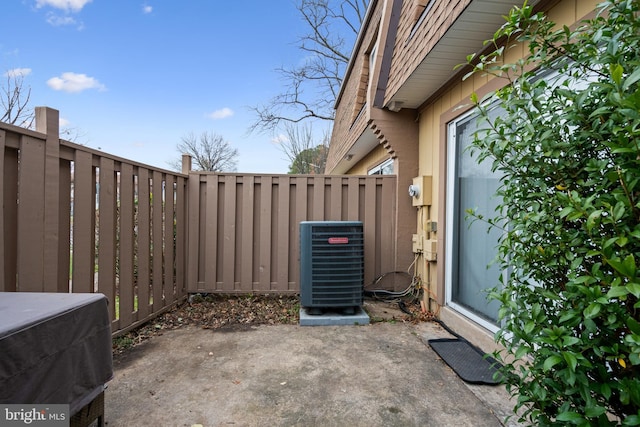 view of patio / terrace with central AC