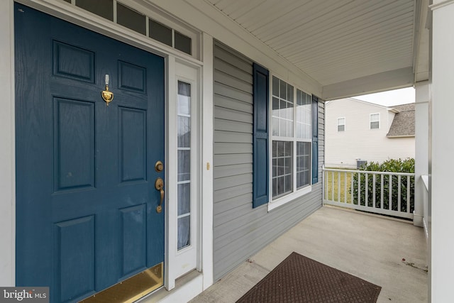 view of doorway to property