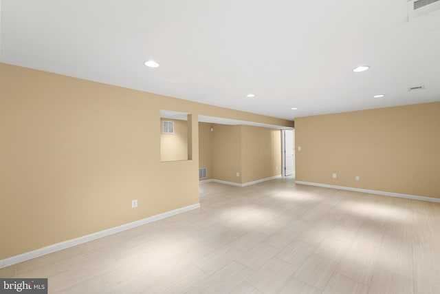 empty room featuring light wood-type flooring