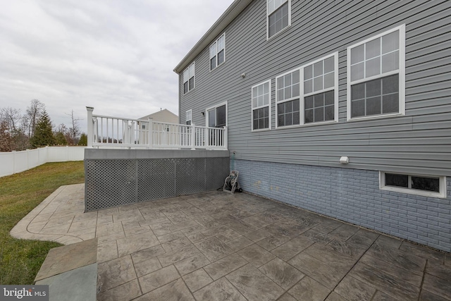 view of patio / terrace with a wooden deck