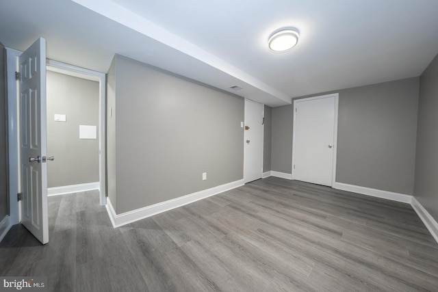 interior space with hardwood / wood-style flooring