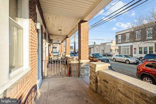 balcony featuring a porch