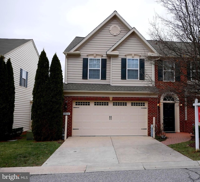 view of front of house featuring a garage