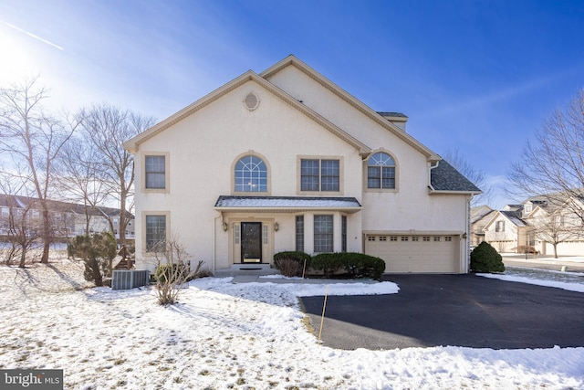 view of property featuring a garage