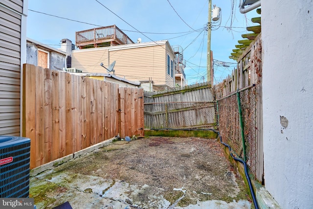 view of patio featuring central AC unit