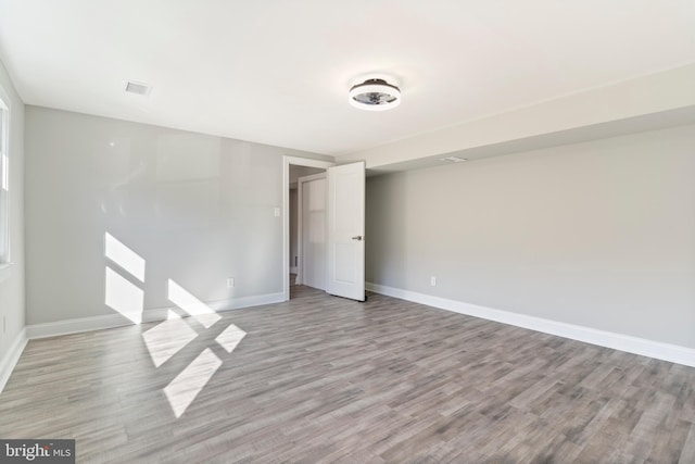 unfurnished bedroom featuring light hardwood / wood-style flooring