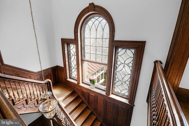 entryway with wood-type flooring