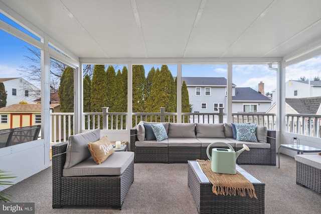 sunroom / solarium with a healthy amount of sunlight