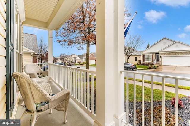 balcony with covered porch