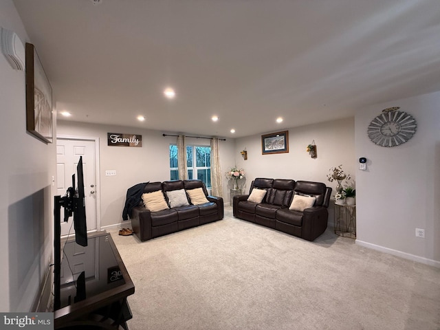 view of carpeted living room