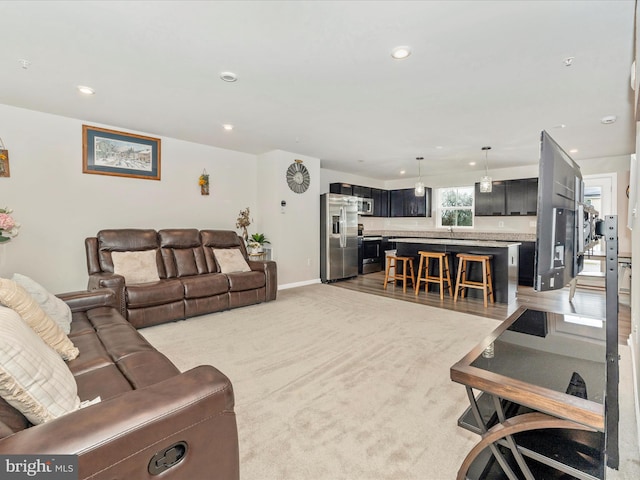 view of carpeted living room