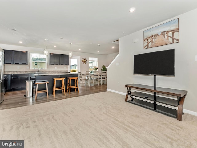 view of carpeted living room