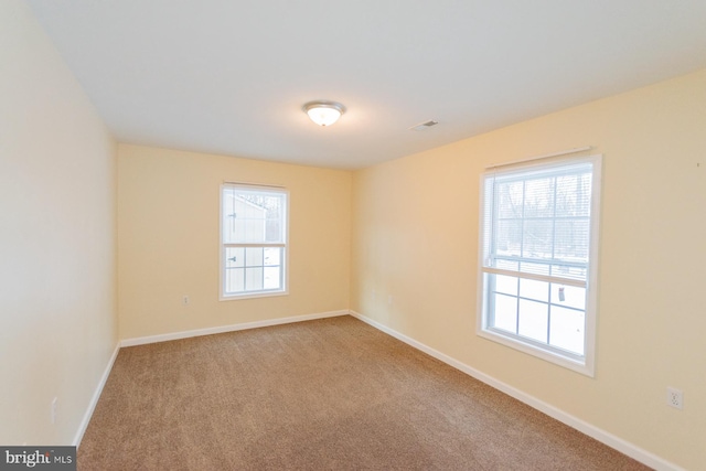 view of carpeted empty room