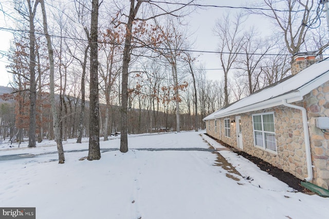 view of snowy yard