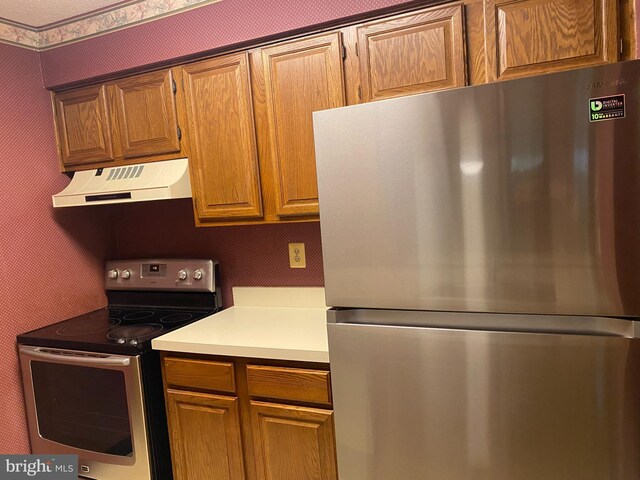 kitchen with stainless steel appliances