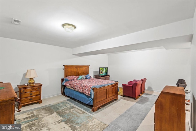 view of tiled bedroom